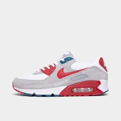 Nike Air Max 90 Light Smoke Grey / Gym Red - White