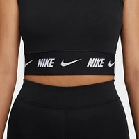 Nike Women's Sportswear Cropped Tape Top / Black