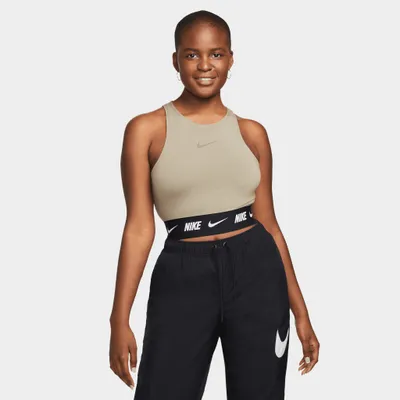 Nike Sportswear Women's Cropped Tape Top / Matte Olive