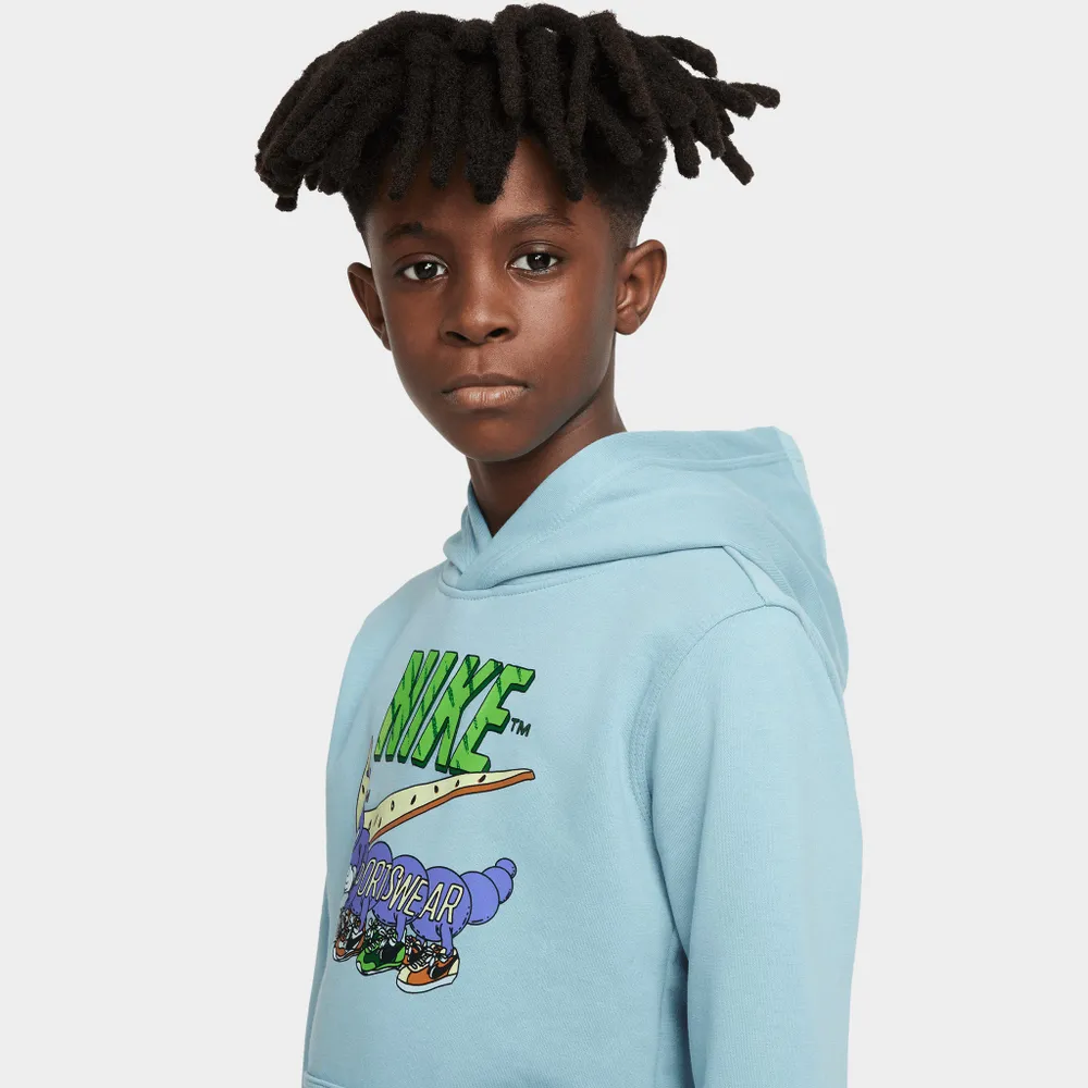 Nike Sportswear Junior Boys’ Club Yeah Pullover Hoodie / Worn Blue