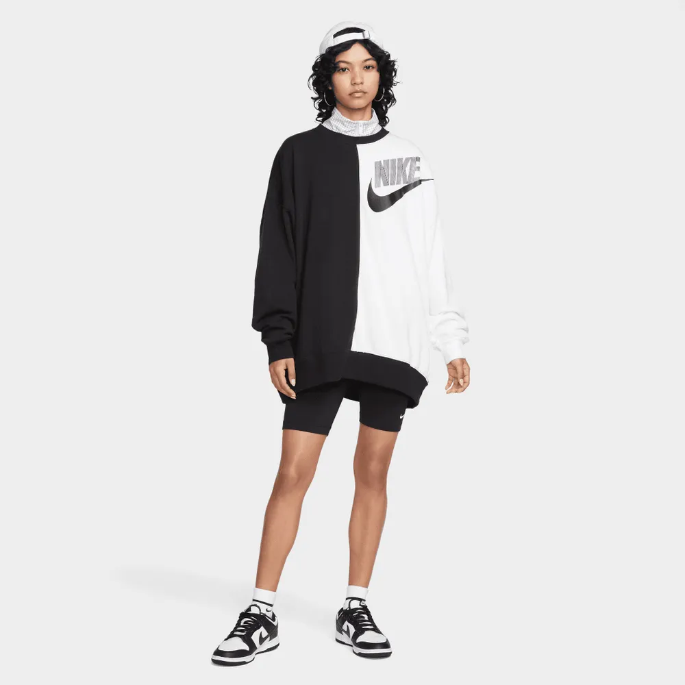 Nike Women’s Over-Oversized Fleece Dance Sweatshirt Black / White