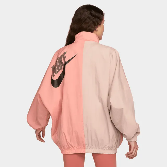 NIKE Sportswear Women's Woven Dance Jacket - Peach/Pink Oversized