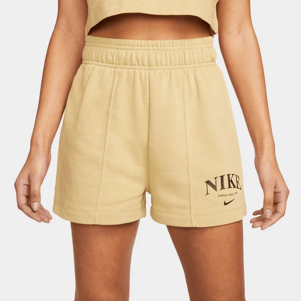 Nike Sportswear Women’s Fleece Shorts Wheat Grass / Dark Chocolate