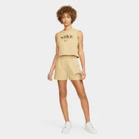 Nike Sportswear Women’s Fleece Shorts Wheat Grass / Dark Chocolate