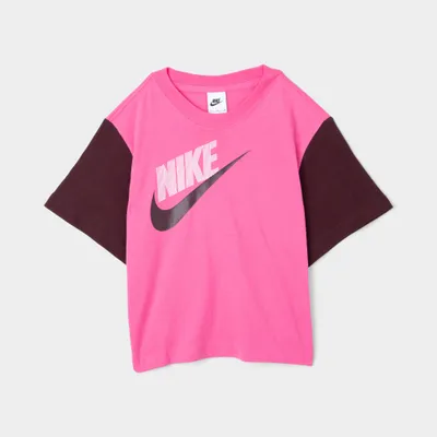 Nike Sportswear Junior Girls’ Essential Boxy Dance T-shirt Pinksicle / Burgundy Crush