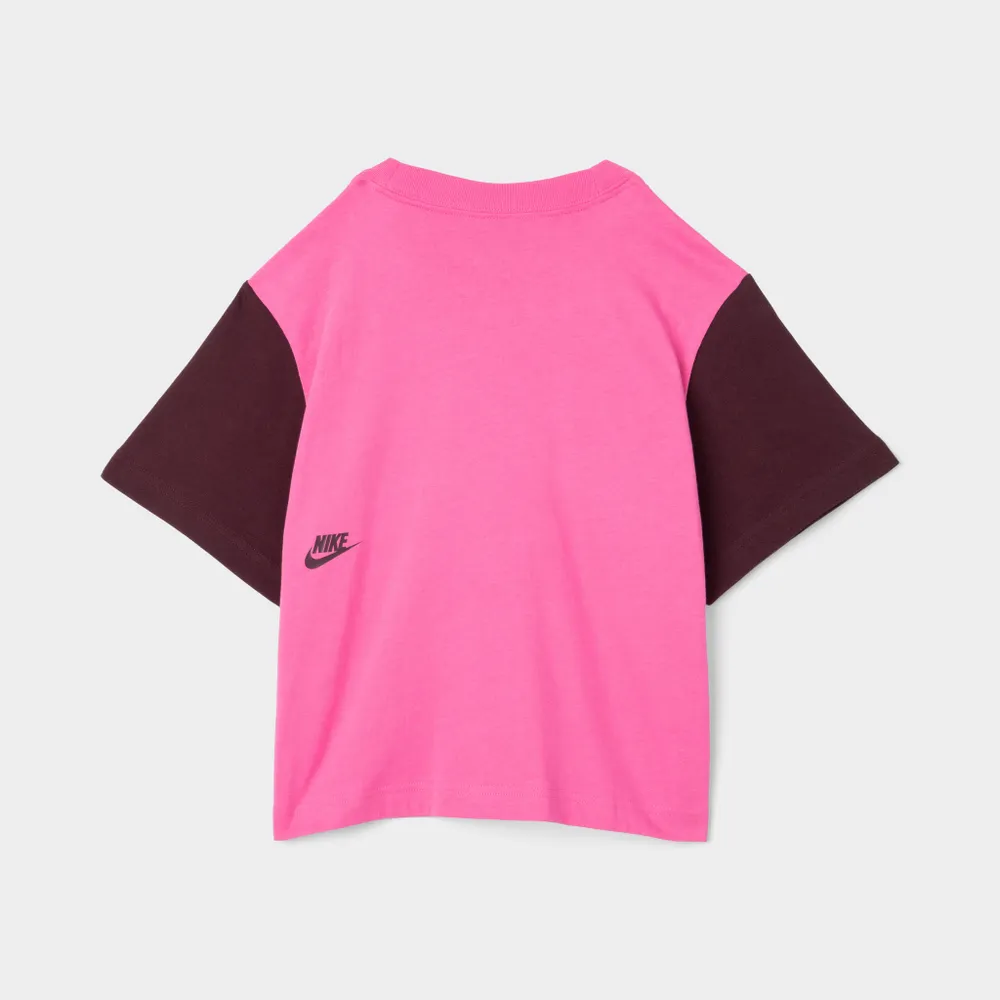 Nike Sportswear Junior Girls’ Essential Boxy Dance T-shirt Pinksicle / Burgundy Crush