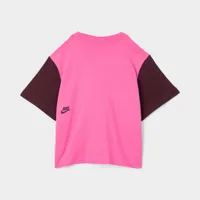 Nike Sportswear Junior Girls’ Essential Boxy Dance T-shirt Pinksicle / Burgundy Crush