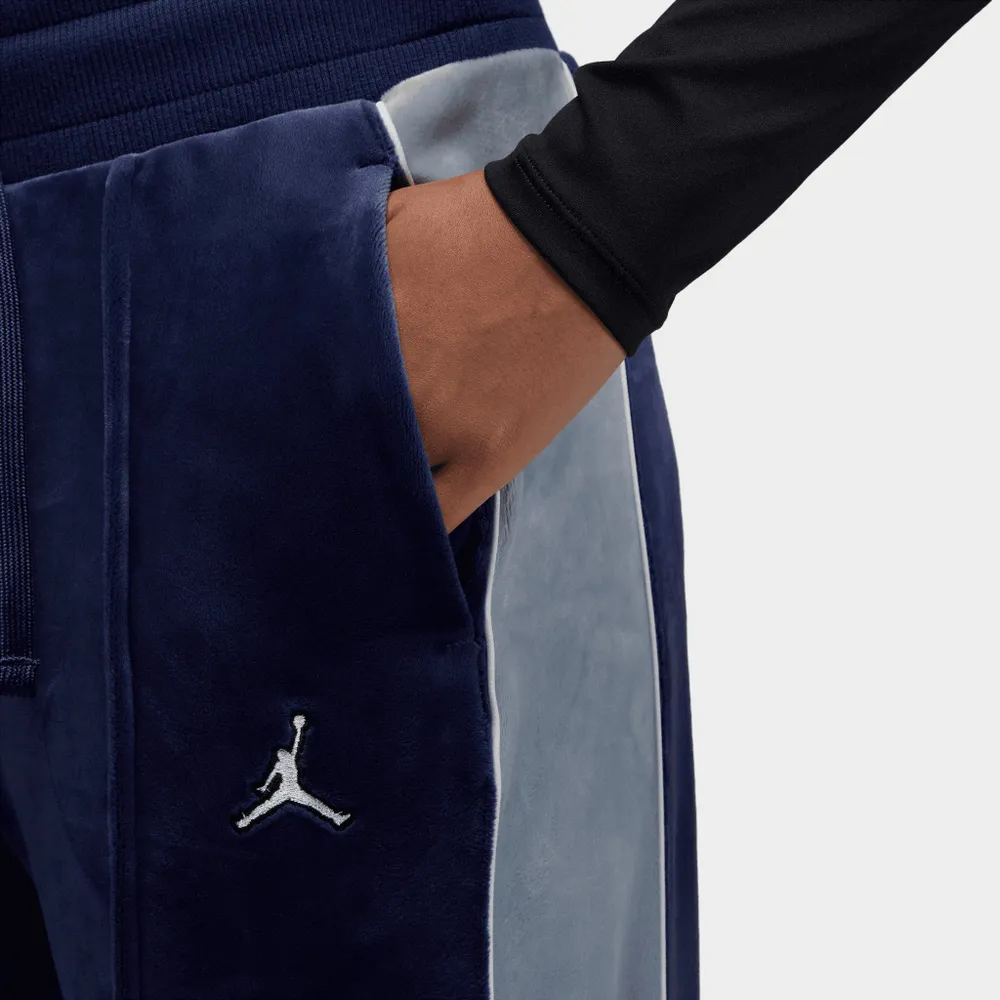 Jordan Women's Flight Velour Pants Midnight Navy / Stealth - White