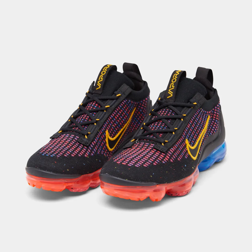 Nike Air VaporMax 2021 Flyknit GS Black / University Gold - Photo Blue