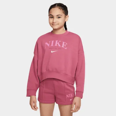 Nike Junior Girls' Sportswear Trend Fleece Crewneck / Sweet Beet