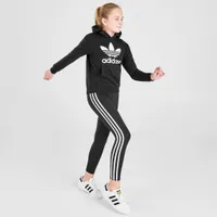 adidas Originals Juniors’ Trefoil Pullover Hoodie Black / White