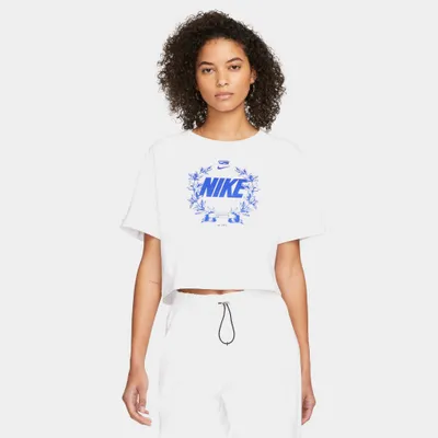 Nike Sportswear Women’s Cropped Printed T-shirt / White