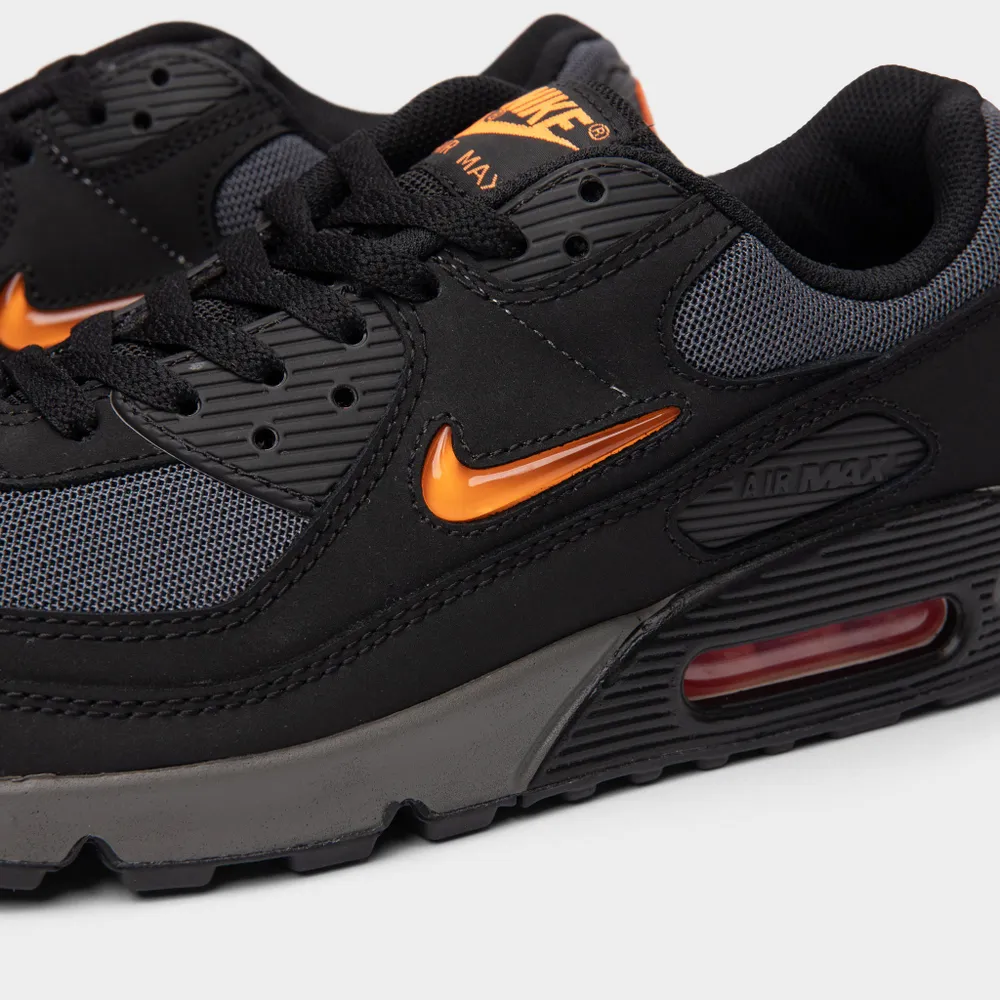 Nike Air Max 90 Black / Safety Orange - Iron Grey