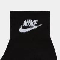 Nike Everyday Essential Ankle Socks (3 Pack) Black / White