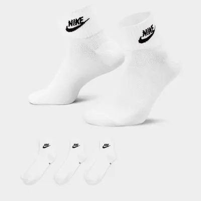 Nike Everyday Essential Ankle Socks (3 Pack) White / Black