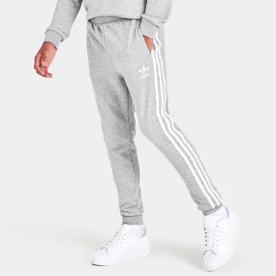 adidas Originals Juniors’ 3-Stripes Pants Medium Heather Grey / White