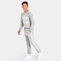 adidas Originals Juniors’ 3-Stripes Pants Medium Heather Grey / White