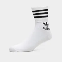 adidas Originals Mid Cut Crew Socks (3 Pack) White / Black