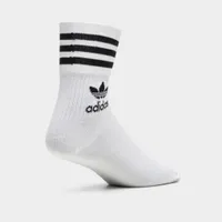 adidas Originals Mid Cut Crew Socks (3 Pack) White / Black
