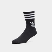 adidas Mid Cut Crew Socks Black / White