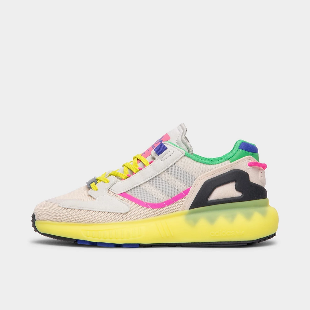 adidas Originals Women's ZX 5K Boost Wonder White / Tint - Acid Yellow