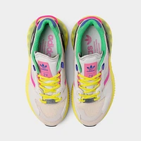 adidas Originals Women's ZX 5K Boost Wonder White / Tint - Acid Yellow