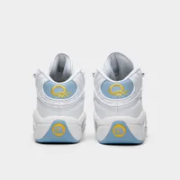 Reebok Question Mid White / Fluid Blue - Toxic Yellow