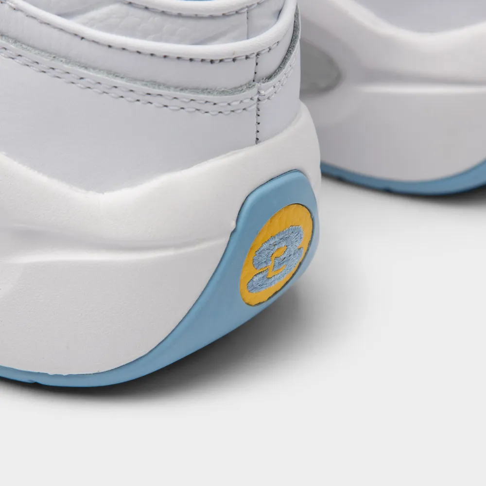 Reebok Question Mid White / Fluid Blue - Toxic Yellow