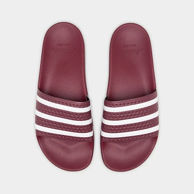 adidas Originals Adilette Slides Quiet Crimson / Cloud White