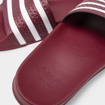 adidas Originals Adilette Slides Quiet Crimson / Cloud White