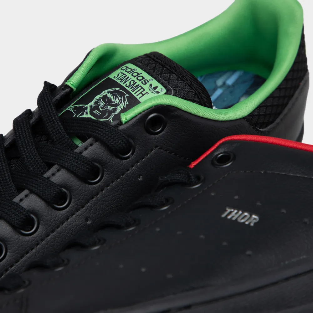 adidas Originals Marvel Stan Smith Core Black / Silver Metallic - Scarlet