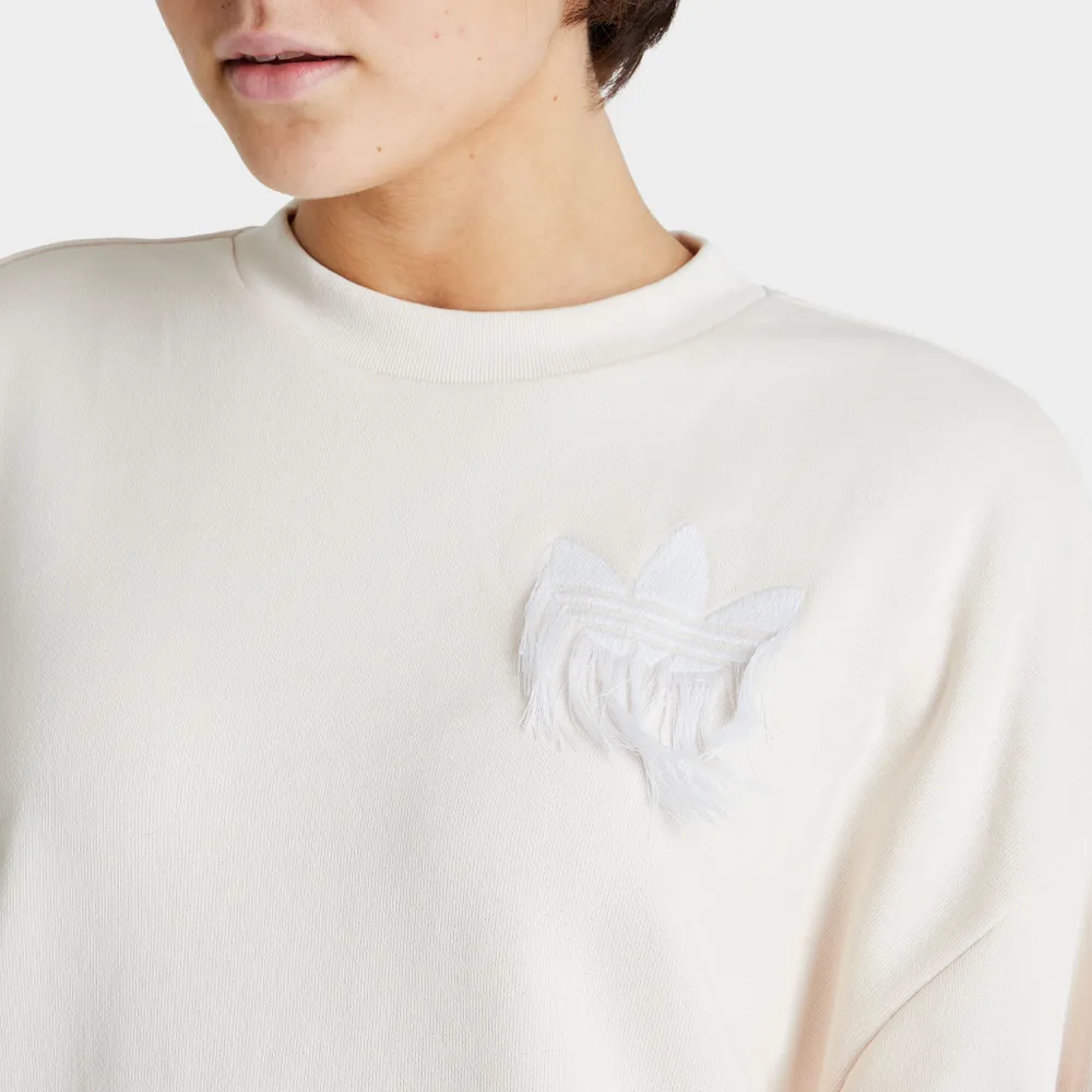 adidas Women's Oversized Crewneck / Wonder White