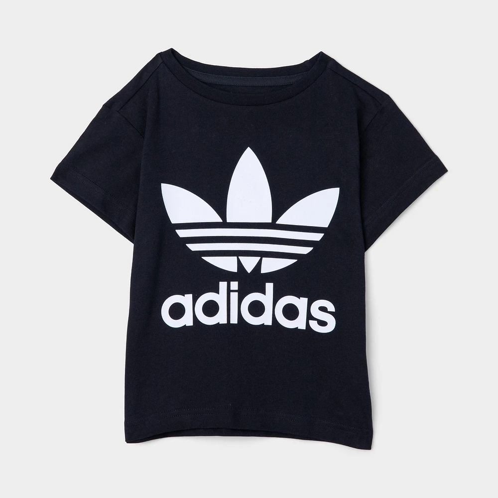 adidas Childrens' Trefoil T-shirt Black / White