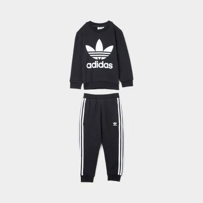 adidas Originals Childrens’ Adicolor Crew Set Black / White