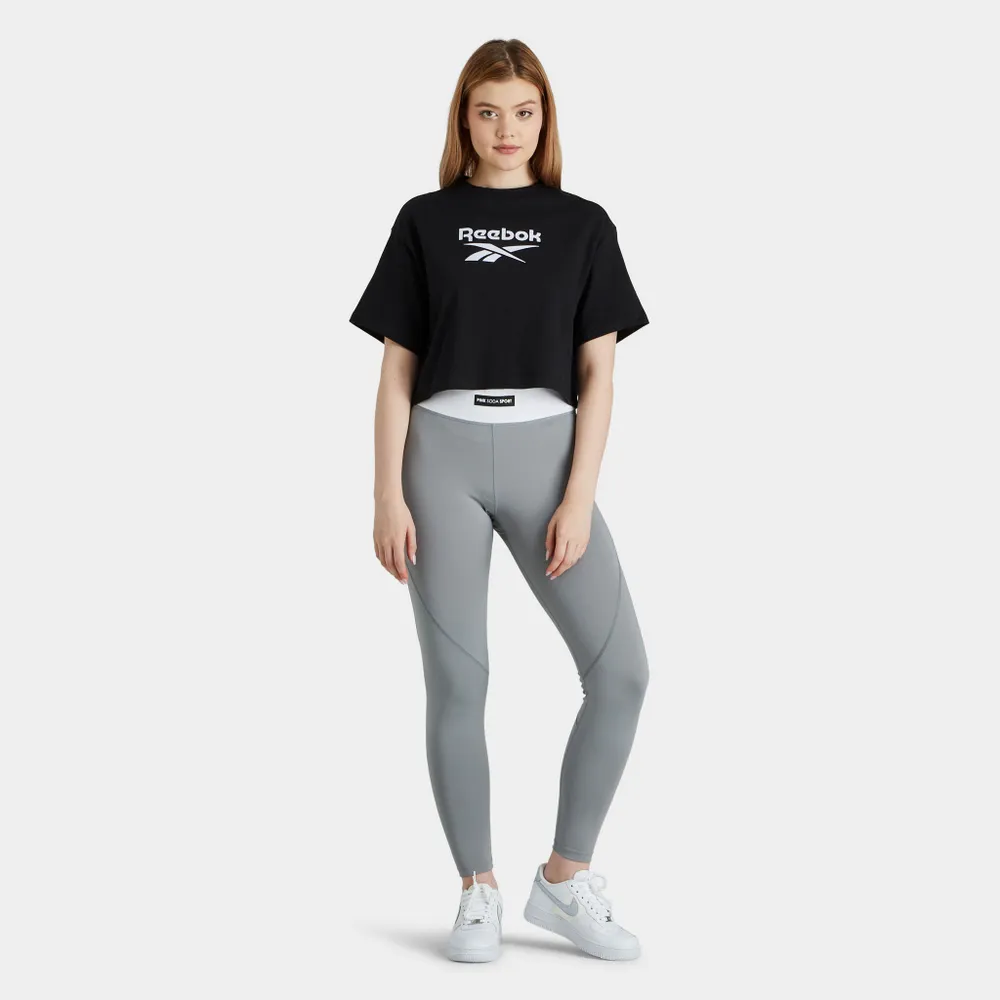 Reebok Women’s Classics Cropped Big Logo T-shirt / Black