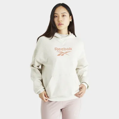 Reebok Women’s Classics Big Logo Pullover Hoodie / Chalk Melange