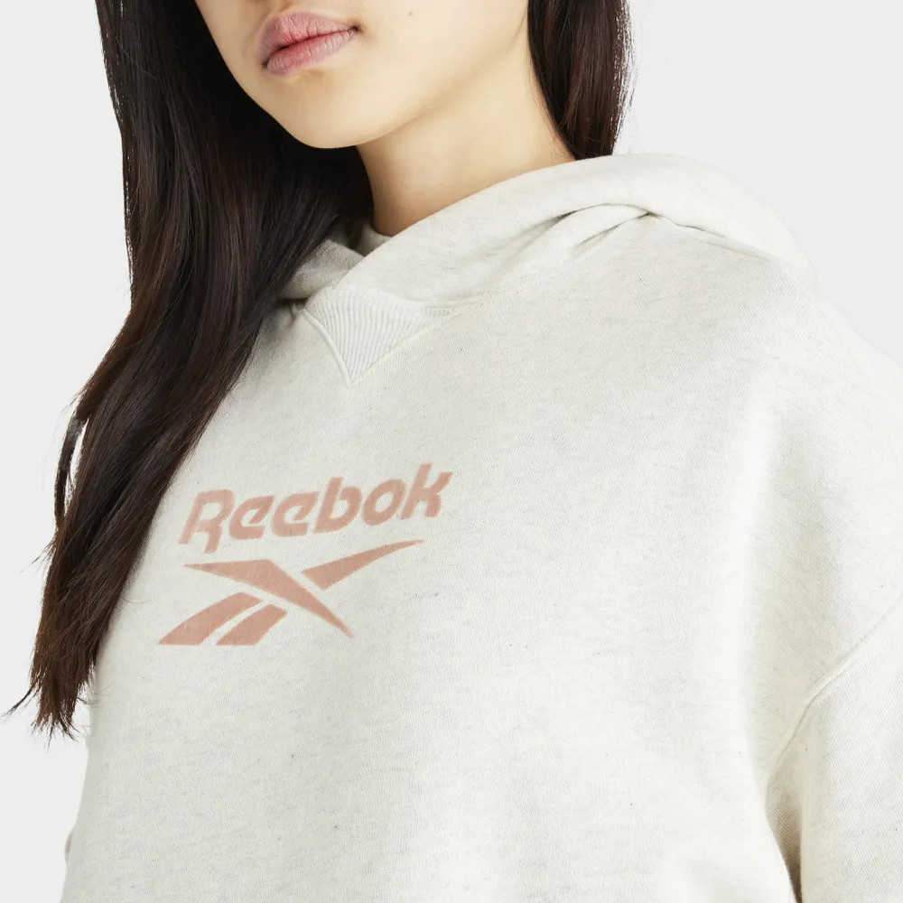Reebok Women's Classics Big Logo Pullover Hoodie / Chalk Melange