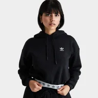 adidas Originals Women’s Tape Cropped Hoodie Black / White