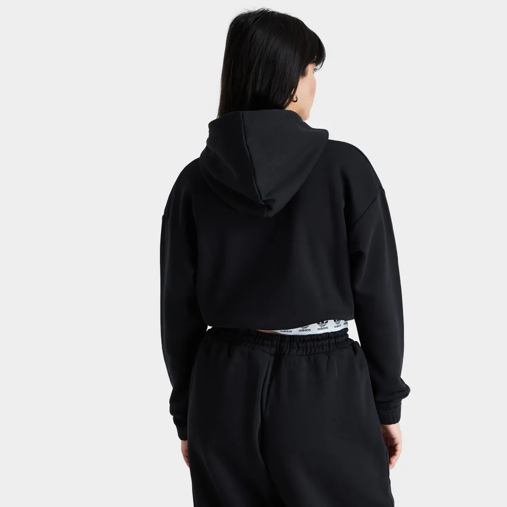 adidas Originals Women’s Tape Cropped Hoodie Black / White