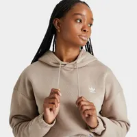 adidas Originals Women's Tape Cropped Pullover Hoodie / Trace Khaki