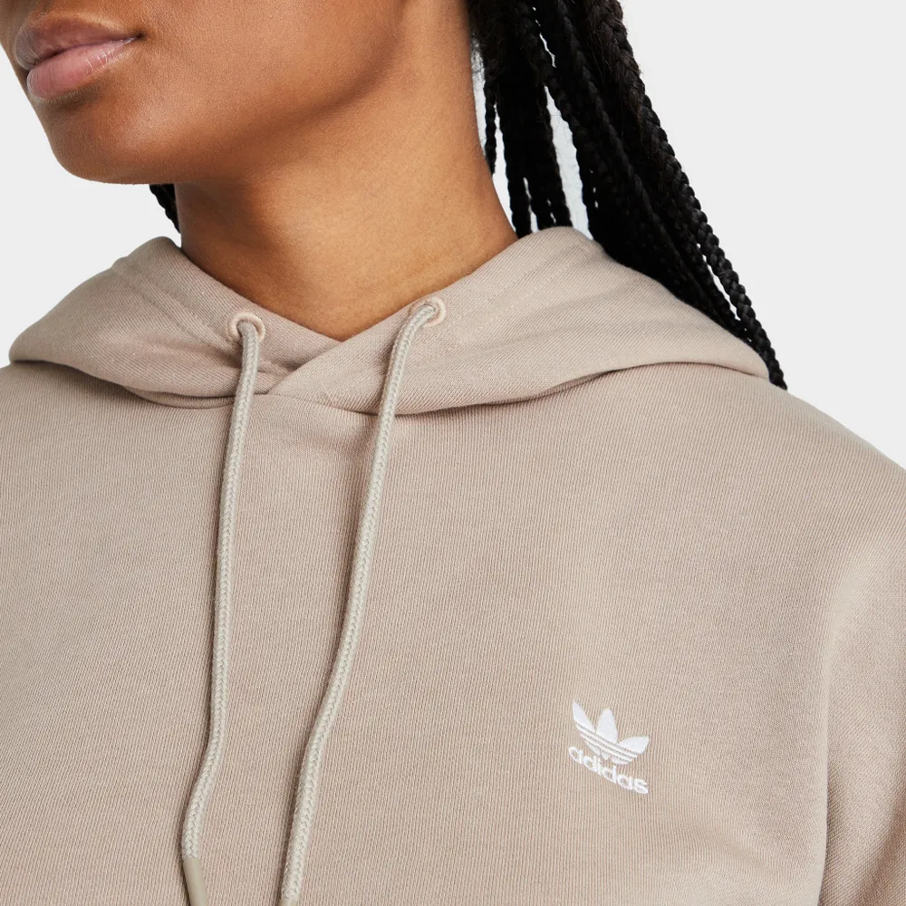 adidas Originals Women's Tape Cropped Pullover Hoodie / Trace Khaki