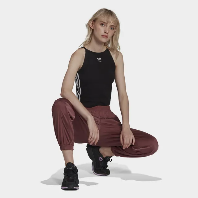 Adidas Women's Rib Cropped Tank Top Black / White