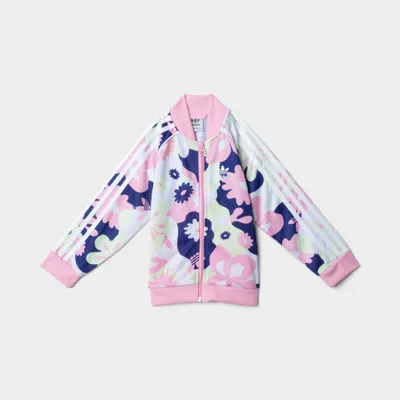 adidas Originals Child Girls’ Flower Print Superstar Set White / True Pink - Almost Lime