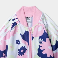 adidas Originals Child Girlsâ€™ Flower Print Superstar Set White / True Pink - Almost Lime