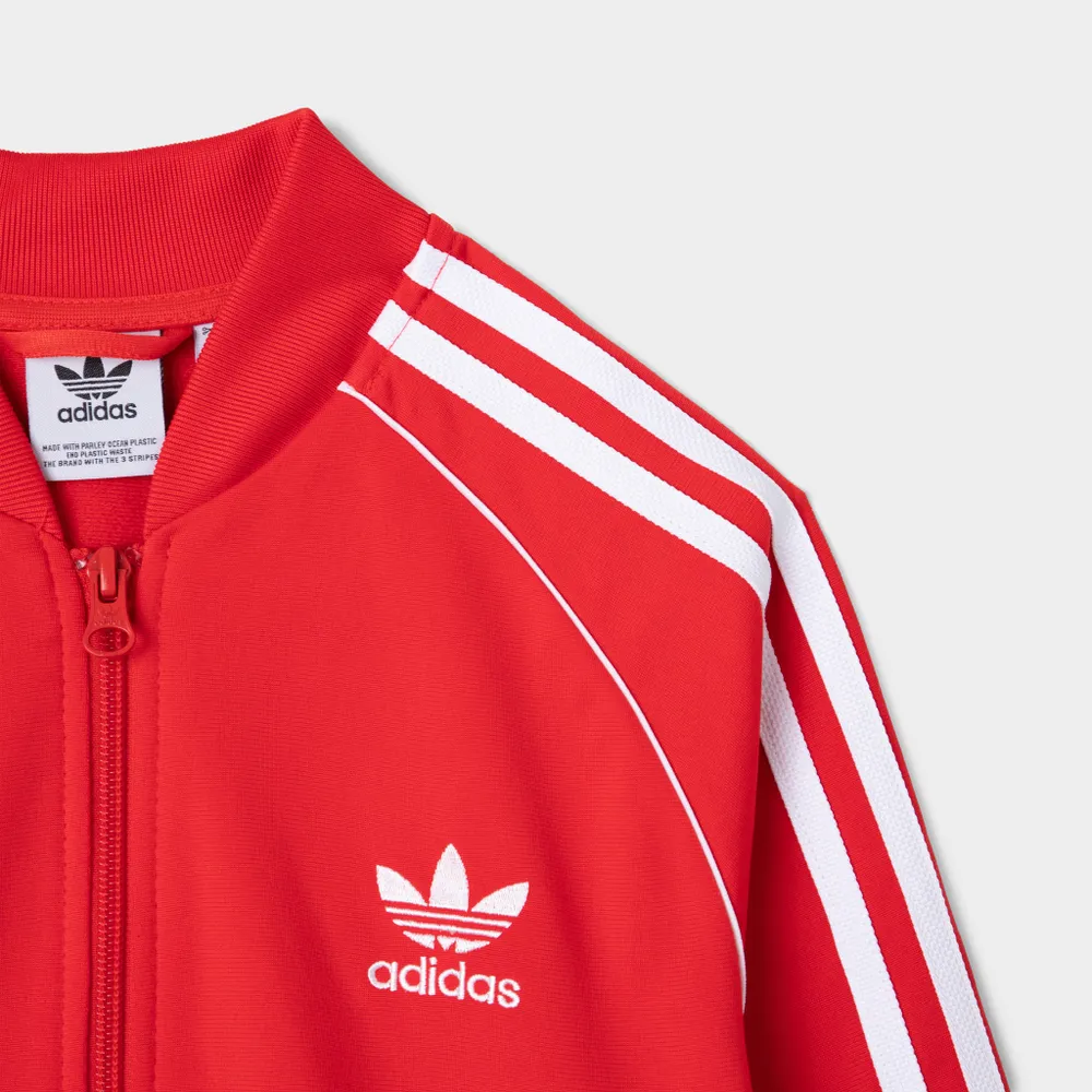 Adidas Originals Junior Boys' SST Track Jacket Vivid Red / White