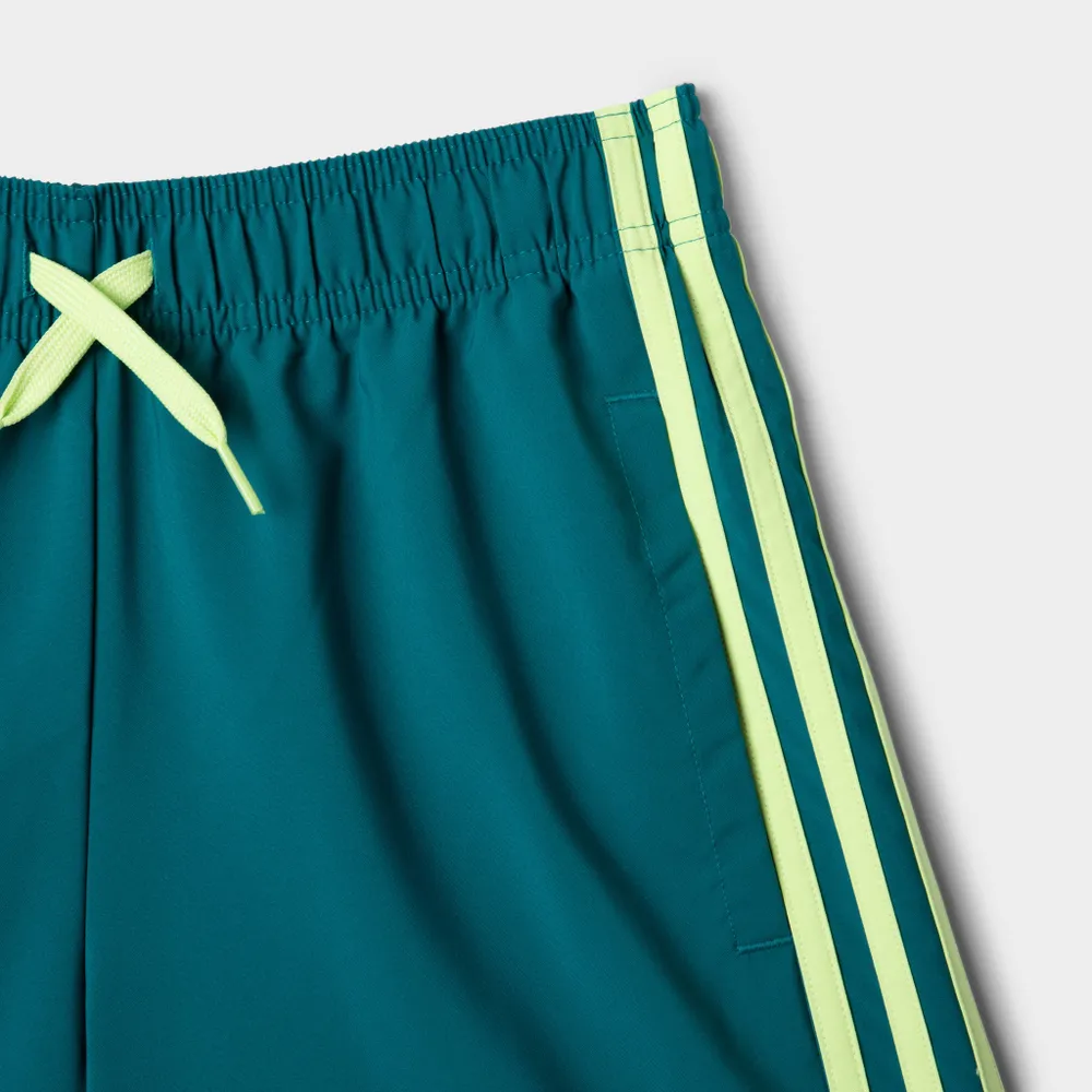 adidas Junior Boys’ Essentials 3-Stripes Chelsea Shorts Legacy Teal / Pulse Lime