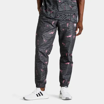 adidas Rekive Trefoil Allover Print Track Pants Black / Grey Six - Bliss Pink