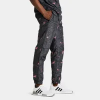 adidas Rekive Trefoil Allover Print Track Pants Black / Grey Six - Bliss Pink