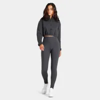 adidas Women’s Cropped Half-Zip Sweatshirt Carbon / White