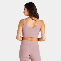 adidas Women's Rib Cropped Top Purple / Black